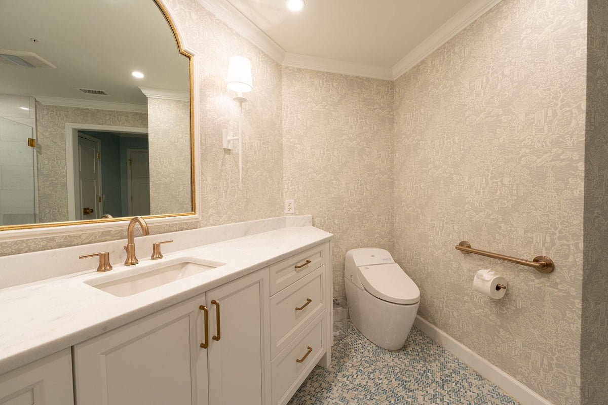 Elegant Modern Bathroom with Luxurious Fixtures — featured photo for “How to Replace a Toilet Wax Ring”