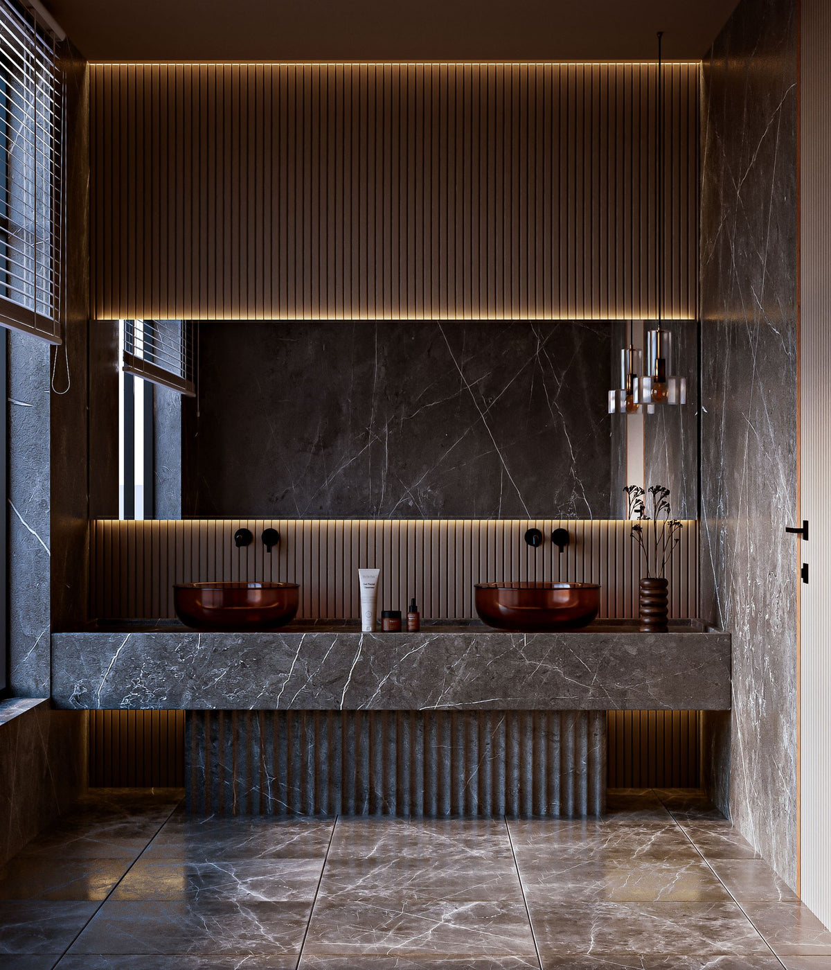 Luxurious Modern Bathroom with Marble Surfaces — featured photo for “How to Use a Closet Auger Without Scratching the Toilet”