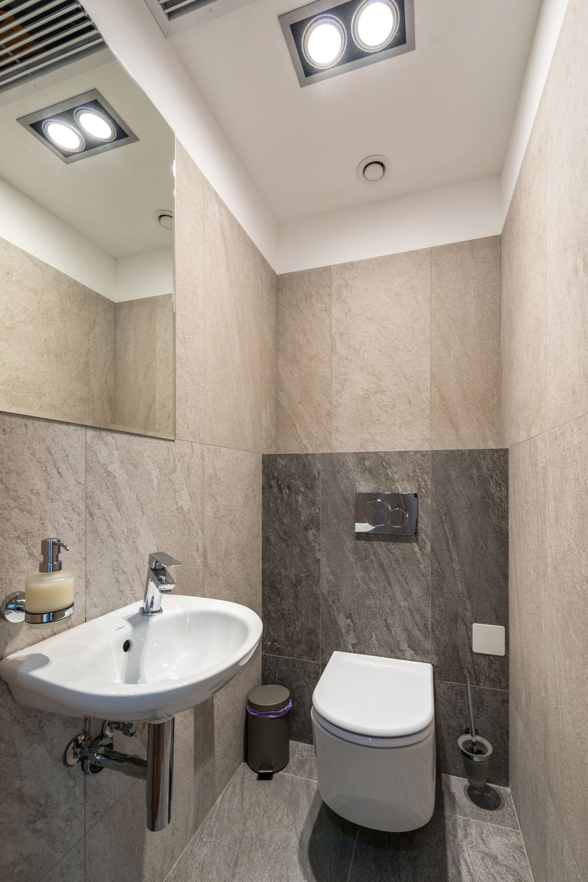 Tasteful upscale bathroom with a clean toilet for “Toilet Won't Flush: Handle, Chain, Flapper, Clog or Water-Level Diagnosis”